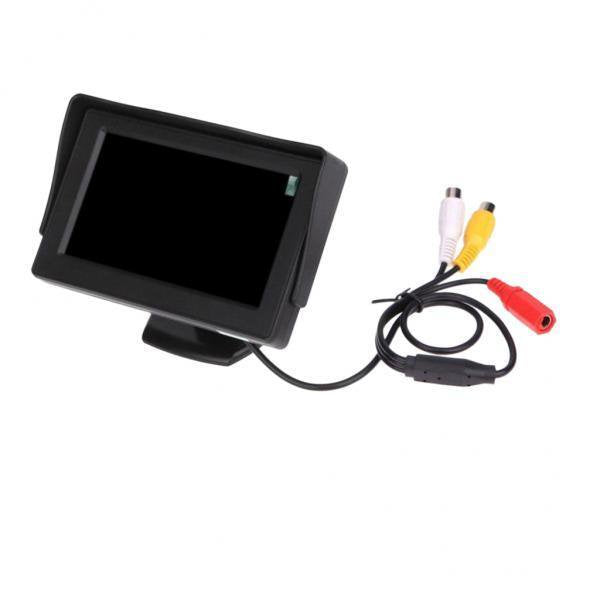 4.3 inch TFT LCD Monitor – Compact Bewakingsscherm met 2 Video-ingangen – Haarscherp Beeld – 12V Aansluiting – Voor Camera & Camcorder