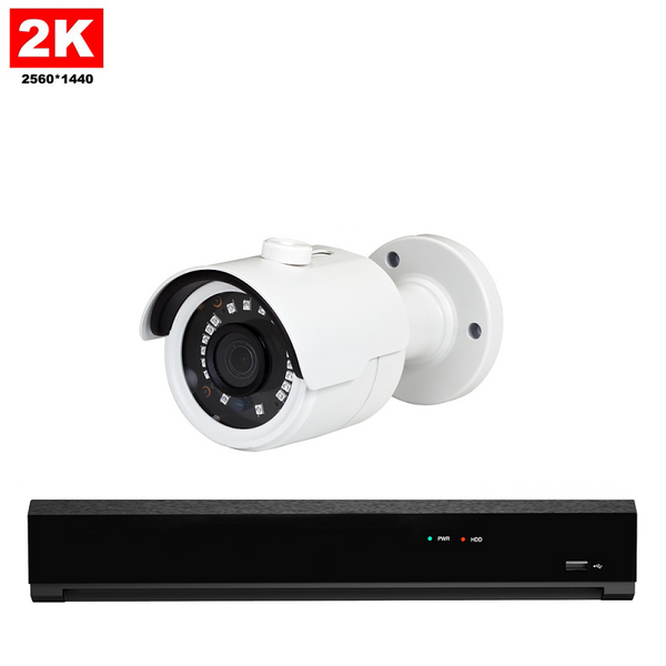 1x Professionele 2K IP Camera Bewakingsset – 2K POE NVR Recorder – 8 Kanaals – Nachtzicht & 1TBOpslag
