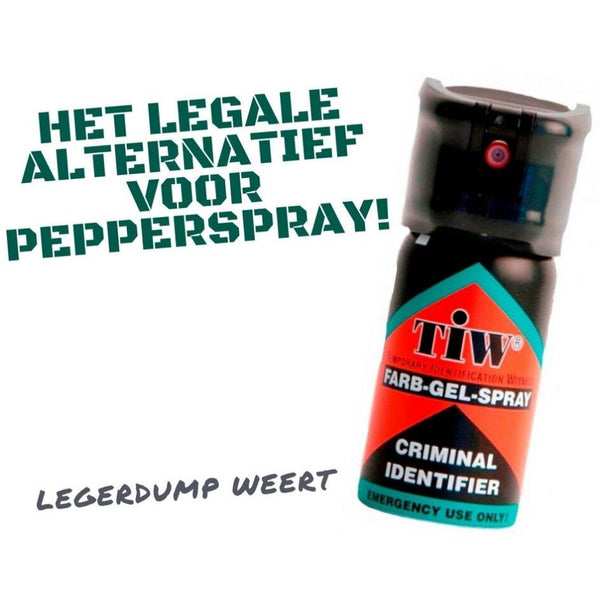 Legale Pepperspray Alternatief – Legale Markeer-Spray 4 m, Rode Gel (40 ml)