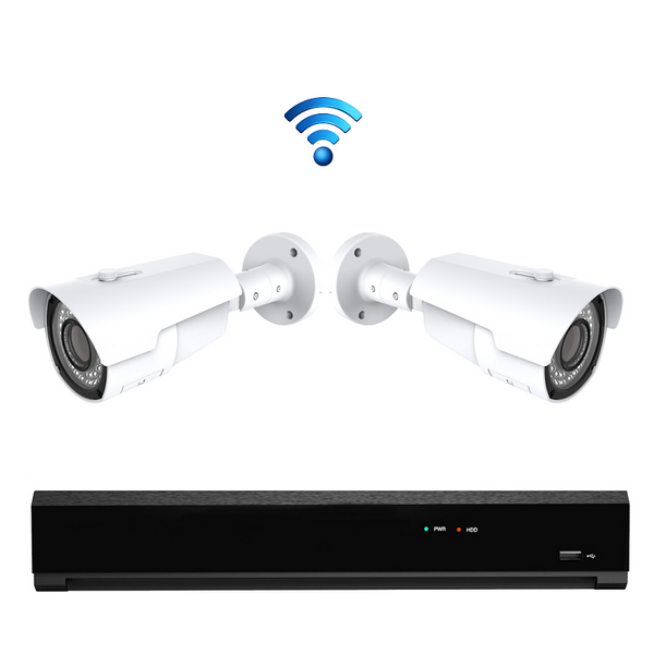 2x Draadloze Professionele 4K Ultra HD IP IR Bewakingscamera Set – POE NVR Recorder – 8 Kanaals – Nachtzicht & 1TB Opslag