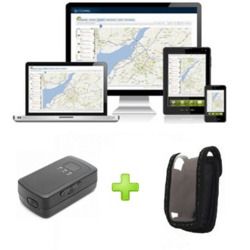 Trackitt Portable GPS Tracker + Riemhouder – Live Tracking met Flexibele Draagoptie en Zonder Abonnement